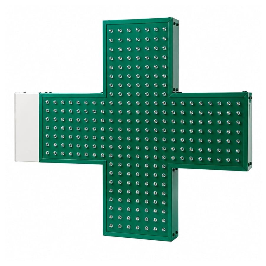 Otra vista de Banderola cruz farmacia LED pixels